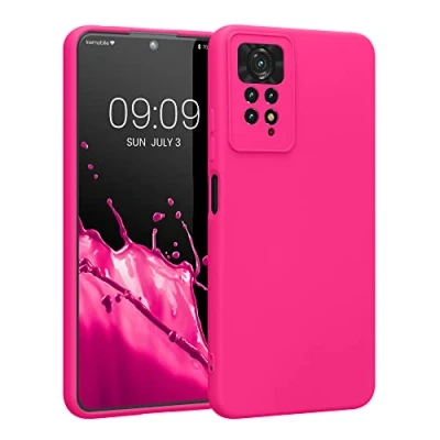 Afbeelding van kwmobile telefoonhoesje geschikt voor Xiaomi Redmi Note 11 Pro / (5G) 12 (4G) Hoesje smartphone Precisie camera uitsnede TPU back cover in neon roze