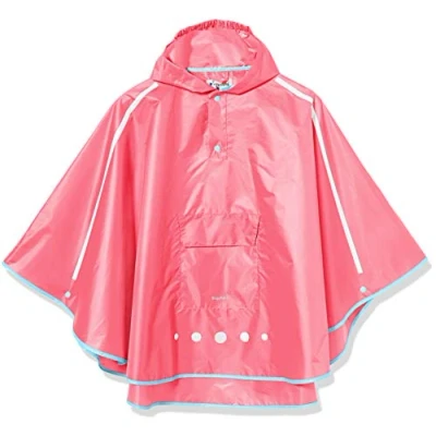 Afbeelding van Playshoes Regenponcho voor kinderen Opvouwbaar Roze maat L (6 8yrs)