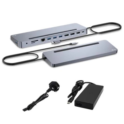Afbeelding van Hub USB i Tec C31FLAT2PDPRO100W 100 W Zilverkleurig