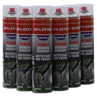 Afbeelding van Bremsenreiniger 6 x 600 ml Presto Power Teilereiniger Acetonvrij Spray