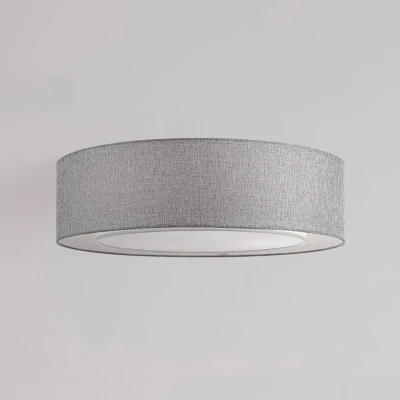 Afbeelding van Plafondlamp Maytoni Bergamo, grijs/wit, linnen, Ø 52 cm