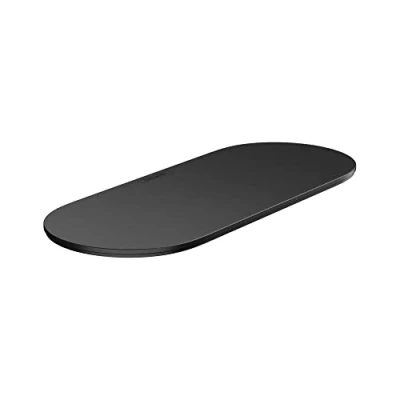 Afbeelding van hansgrohe WallStoris 27925670 Deksel voor opbergmand, 25 cm, opslag badkamer, badkameraccessoires zonder boren, mat zwart
