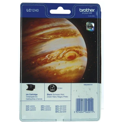 Afbeelding van Brother Inktcartridge, 600 Pagina&#039;s, Oem Lc 1240bkbp, Zwart Inktcartridge