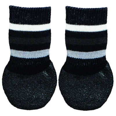 Afbeelding van Trixie Hondensokken Anti Slip Met Rubberlaag Rondom Zwart XS S 2 ST (402933)