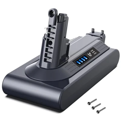Afbeelding van Morpilot 6500 mAh batterij voor Dyson V10 SV12 Absolute Animal Motorhead Fluffy Extra Cyclone draadloze stofzuiger, vervangt 969352 02