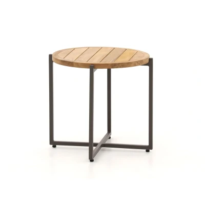 Afbeelding van Tuintafel rond teakhout Apple Bee Condor lounge koffietafel ø 54cm (h: 50)