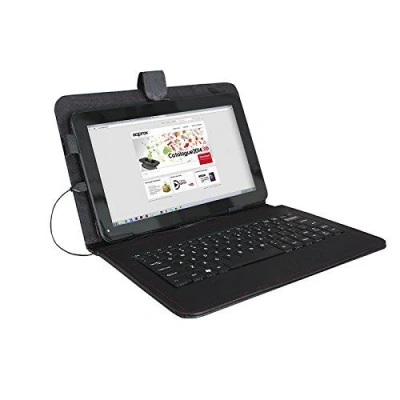 Image de Approx APPIPCK04 Clavier pour téléphones Portables Noir Claviers (Noir, Simili Cuir, Résistant à la poussière, aux Rayures, Universel, 24,6 cm (9.7), 200 mm)