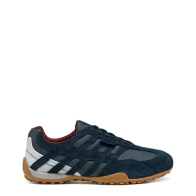 Afbeelding van Geox Baskets Snake pour homme en cuir suédé bleu, 48 EU