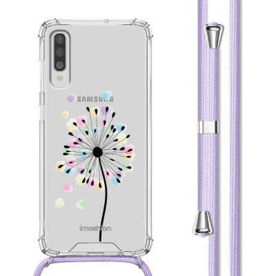 Afbeelding van iMoshion Hoesje Geschikt voor Samsung Galaxy A70 met Koord Design Meerkleurig / Sandstone Dandelion