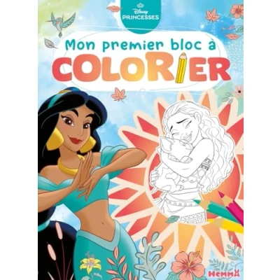 Afbeelding van DISNEY PRINCESSES JASMINE ET VAIANA PREMIER BLOC A COLORIER