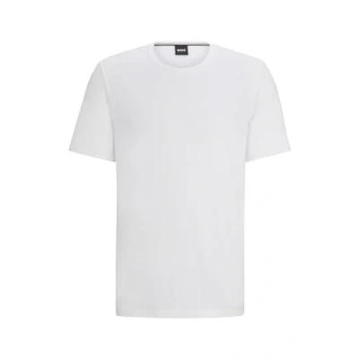 Image de BOSS Men Mix &amp; Match Stretch Cotton Regular Fit T Shirt With Logo Detail White Large