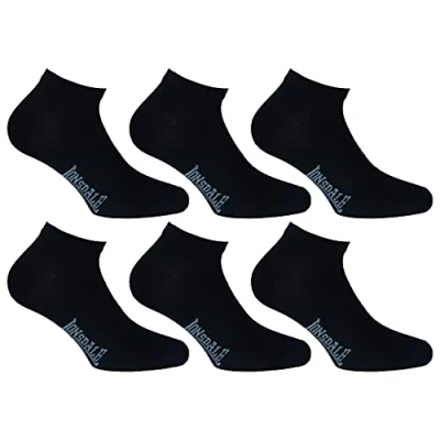 Afbeelding van Lonsdale Sneaker 6 paar enkelhoge sokken, uitstekende katoenkwaliteit, zwart.