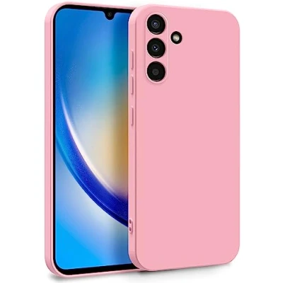 Afbeelding van MyGadget Beschermhoes voor Samsung Galaxy A34 5G, zachte en soepele hoes van TPU, met microvezelvoering, extra dun licht, lichtroze
