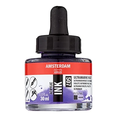 Afbeelding van Amsterdam Acrylic Ink Fles 30 ml Ultramarijnviolet 507