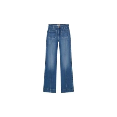 Image de Wrangler Jean évasé pour femme, coupe évasée, Solid Blue., 30W / 32L