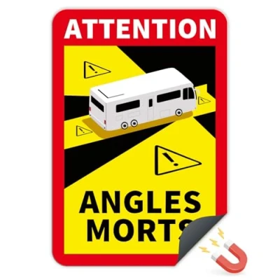 Afbeelding van Finest Folia Angel Morts RV004 Magnetische folie voor voertuigen vanaf 3,5 ton in Frankrijk, waarschuwing dode hoek, uv bestendig, weerbestendig, duurzaam, magneet