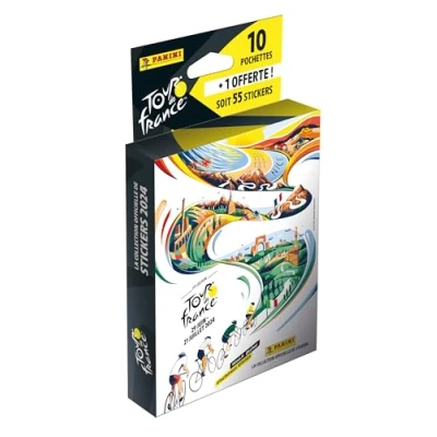 Image de Blister Collection officielle Tour de France 2024 Contient 10 Pochettes + 1 Pochette offerte