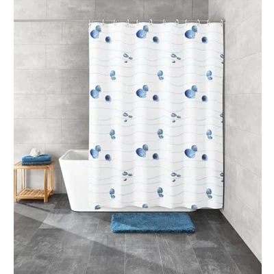 Afbeelding van Kleine Wolke douchegordijn Miami blauw 120x200cm