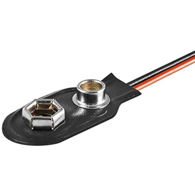 Afbeelding van Batterijhouder voor 1 9V/E batterij kabel met open einde versie