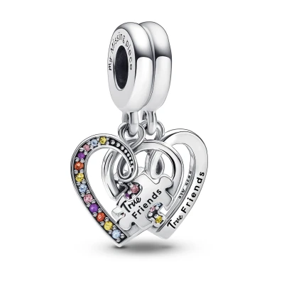 Afbeelding van Pandora Moments 925 Sterling Silver Splitable Hearts Charm 792239C01