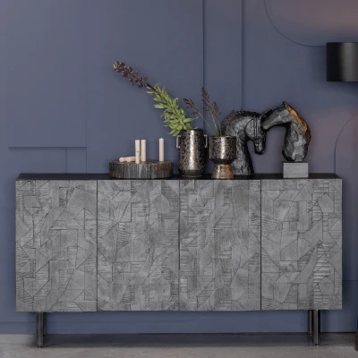 Afbeelding van Dressoir Counter Hout Zwart