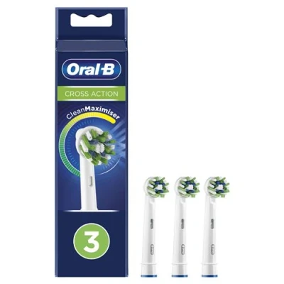 Image de Lot de 3 Brossettes Oral B Cross Action Clean Maximiser Blanc