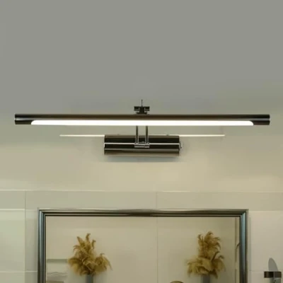 Afbeelding van LED spiegellamp IP44 verchroomd metaal 4000K 850lm met schakelaar neutraal wit wandlamp badkamer spiegel