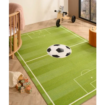 Afbeelding van Kindervloerkleed Joy Voetbalveld Groen 80x120 Cm