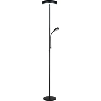 Afbeelding van REALITY PALERMO Vloerlamp Zwart mat incl. 1x SMD 5 W afstandsbediening Geintegreerde dimmer Traploos instelbare lichtkleur Geheugenfunctie via de