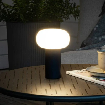 Afbeelding van LED tafellamp Antibes IP54, accu, RGBW, zwart