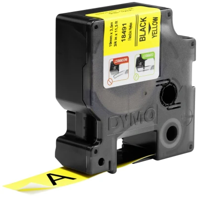 Afbeelding van Dymo 18491 (S0718090) Tape Zwart op geel (19 mm)
