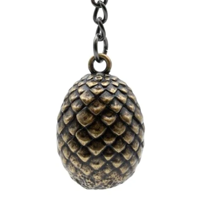 Afbeelding van ABYSTYLE HOUSE OF THE DRAGON 3D Drakenei sleutelhanger, zilver, maat: H. 3,5 cm x B 2,7 cm, zilver.