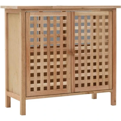 Afbeelding van Wastafelkast 66X29X61 Cm Massief Walnotenhout
