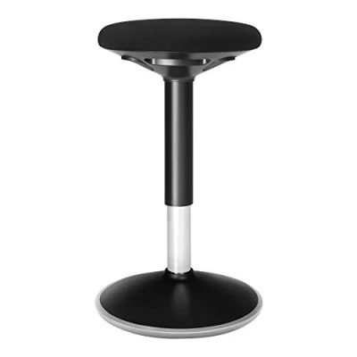 Afbeelding van Werkkruk 50 65 cm zwart met 360 draaibare stoel en hoogteverstelling