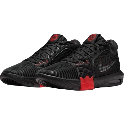 Afbeelding van Nike Performance Lebron Witness 8 Basketbalschoenen, Heren, Maat: 42.5, Black/white/university red Textiel