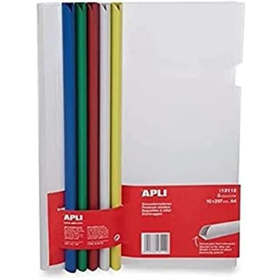 Afbeelding van APLI AGIPA 48809 boekbinderset, polypropyleen, 30 vellen, gebogen rand, 10 x 297 mm, 5 eetstokken, kleur 5, transparant, groen