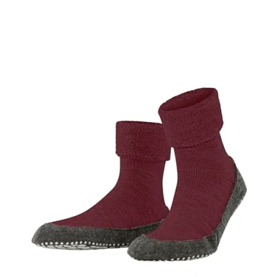Image de FALKE Cosyshoe M Hp laine picots sur la semelle 1 paire, Chaussettes Chaussons, Rouge Burnt Siena 8498, 41 42