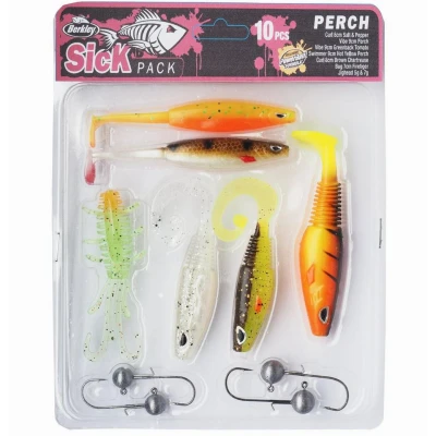 Afbeelding van Berkley Sick Pack Perch Softbait Kit (10pcs) Shad