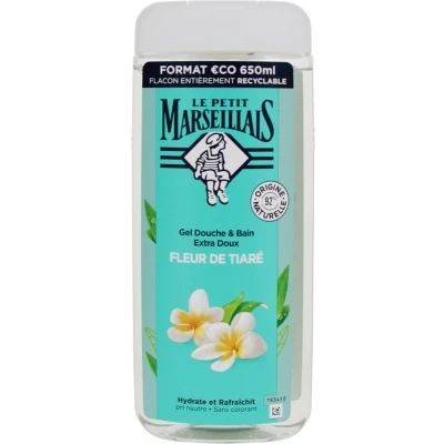 Afbeelding van Le Petit Marseillais Extra Milde Bad en Douchegel Fleur de Tiaré 650 ml