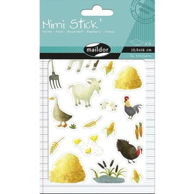 Image de Set de 4 planches gommettes Maildor Mimi Stick Ferme