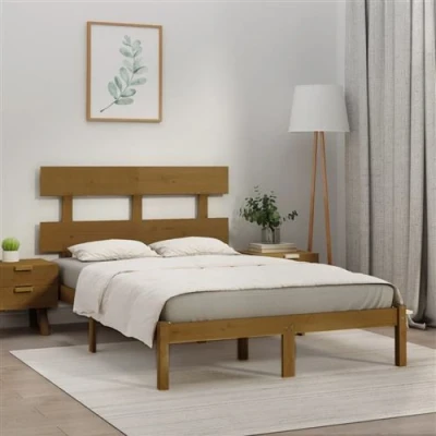 Afbeelding van vidaXL Bedframe massief hout honingbruin 200x200 cm