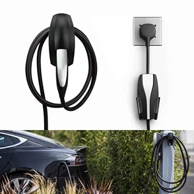 Afbeelding van SEVEN SPARTA ® EV oplaadkabelhouder met chassishouder voor Tesla Model 3 Y X S, type 2 muurbeugel oplader, accessoires Auto muurconnector