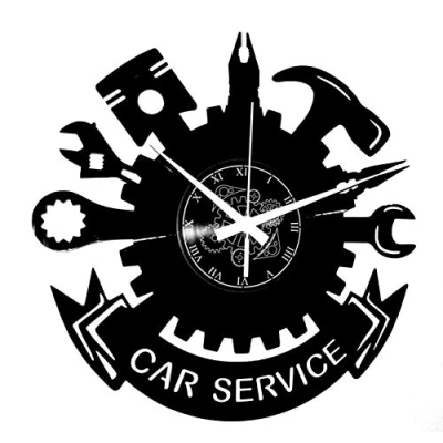 Afbeelding van Instant Karma Clocks Wandklok Car Service Auto Mechanisch Carrosserie Cadeau idee