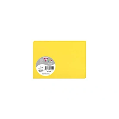 Afbeelding van Clairefontaine 1323C pakket met 25 afzonderlijke kaarten formaat C6, 11 x 15,5 cm, 210 g/m², kleur: zonnegeel uitnodigingskaarten voor evenementen en overeenstemming pollen serie premium papier glad