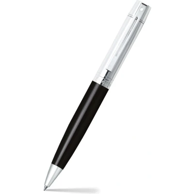 Afbeelding van Sheaffer 300 Glossy Black/Chrome Balpen Kleur: ChroomZwart De Vulpenwereld