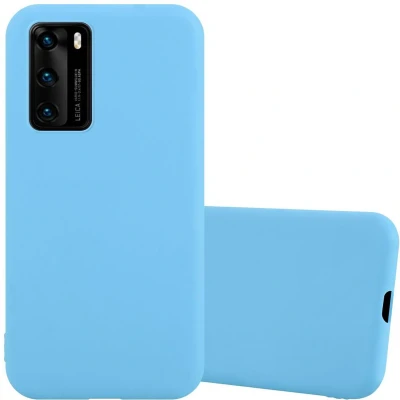Afbeelding van Cadorabo Hoesje geschikt voor Huawei P40 in CANDY BLAUW Beschermhoes gemaakt van flexibel TPU silicone Case Cover