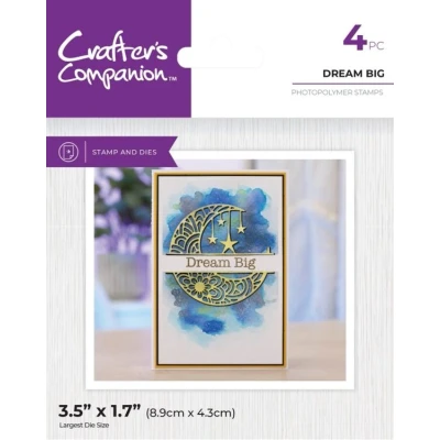 Afbeelding van CC Split Space Clearstamp/Snijmal Set Dream Big