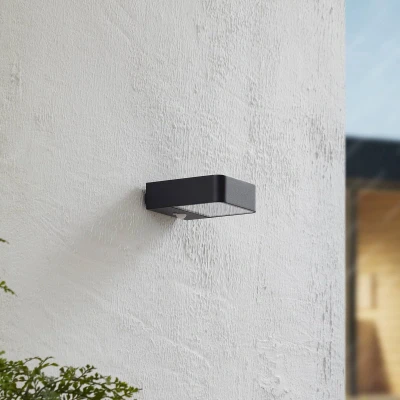 Afbeelding van Lucande LED buitenwandlamp Dava op zonne energie, hoogte 5 cm, sensor