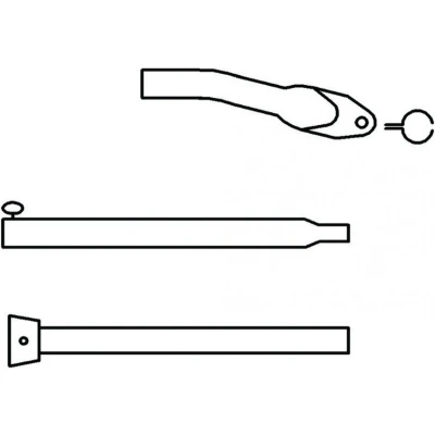 Afbeelding van Campking Aandrukstang Staal 22 Mm 170 250 Cm Zilver Voortent Onderdelen