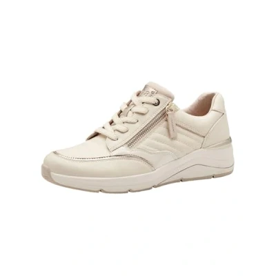 Afbeelding van Jana Sneakers laag, Dames, Maat: 40, Ivory Imitatieleer/ textiel